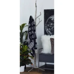 Entryway Furniture-Kirkland's Home Silver Aluminum Tree Branch Coat Rack