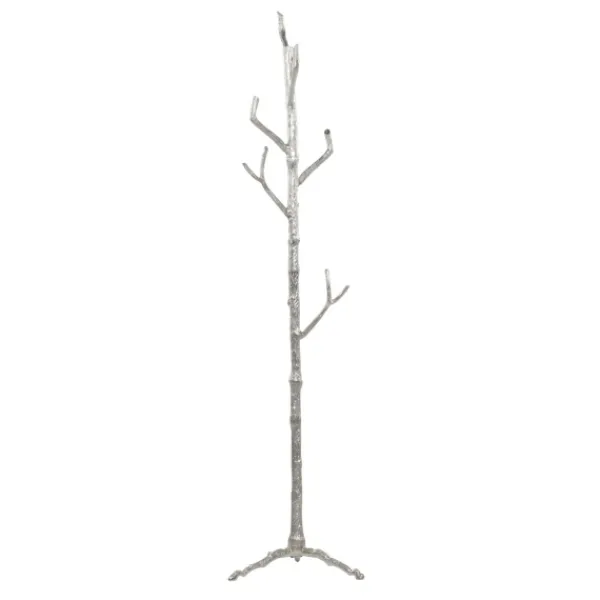 Entryway Furniture-Kirkland's Home Silver Aluminum Tree Branch Coat Rack