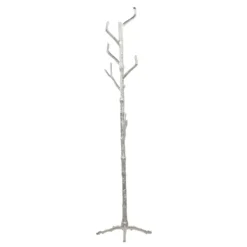 Entryway Furniture-Kirkland's Home Silver Aluminum Tree Branch Coat Rack