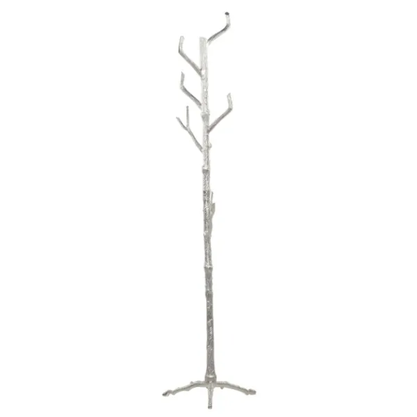Entryway Furniture-Kirkland's Home Silver Aluminum Tree Branch Coat Rack