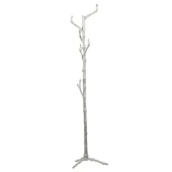Entryway Furniture-Kirkland's Home Silver Aluminum Tree Branch Coat Rack