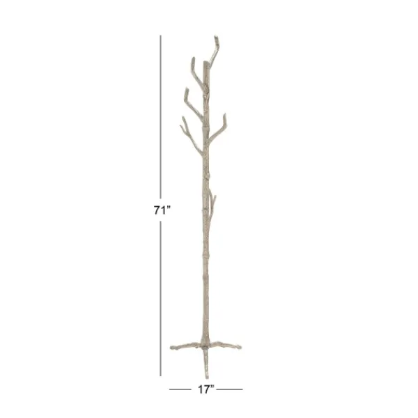 Entryway Furniture-Kirkland's Home Silver Aluminum Tree Branch Coat Rack