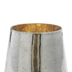 Candle Holders-Kirkland's Home Silver And Gold Pillar Candle Holder, 7 In. Silver/Gold