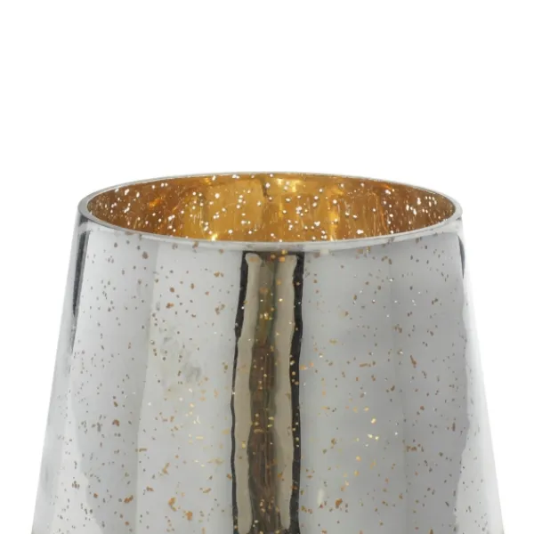 Candle Holders-Kirkland's Home Silver And Gold Pillar Candle Holder, 7 In. Silver/Gold
