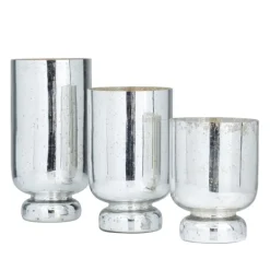 Candle Holders-Kirkland's Home Silver And Golden Goblet 3-Pc. Candle Holder Set Silver/Gold