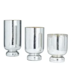 Candle Holders-Kirkland's Home Silver And Golden Goblet 3-Pc. Candle Holder Set Silver/Gold