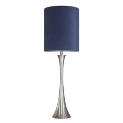 Table Lamps-Kirkland's Home Silver And Tapered Table Lamps, Set Of 2 Blue