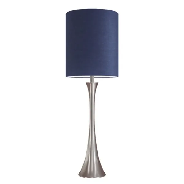 Table Lamps-Kirkland's Home Silver And Tapered Table Lamps, Set Of 2 Blue