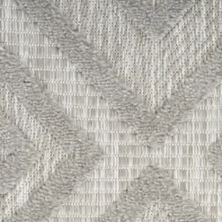 Outdoor Rugs-Kirkland's Home Silver Diamond Outdoor Area Rug, 6X9 Gray