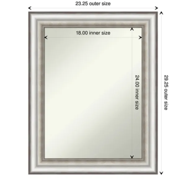 Decorative Mirrors-Kirkland's Home Silver Embossed Frame Wall Mirror