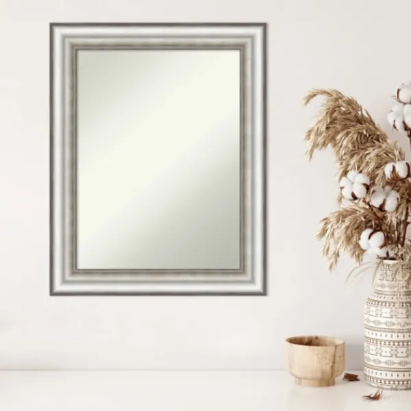 Decorative Mirrors-Kirkland's Home Silver Embossed Frame Wall Mirror
