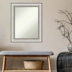 Decorative Mirrors-Kirkland's Home Silver Embossed Frame Wall Mirror