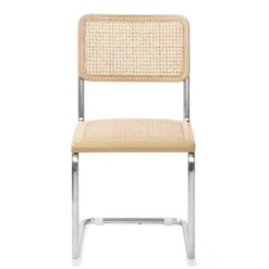 Dining Chairs-Kirkland's Home Silver Framed Woven Cane Dining Chairs, Set Of 2 Tan/Silver