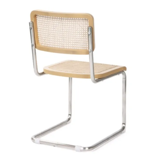 Dining Chairs-Kirkland's Home Silver Framed Woven Cane Dining Chairs, Set Of 2 Tan/Silver
