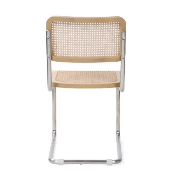 Dining Chairs-Kirkland's Home Silver Framed Woven Cane Dining Chairs, Set Of 2 Tan/Silver