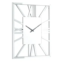 Clocks-Kirkland's Home Silver Glass Frame Wall Clock