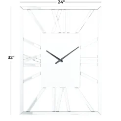 Clocks-Kirkland's Home Silver Glass Frame Wall Clock