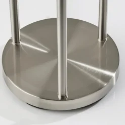 Floor Lamps-Kirkland's Home Silver Globe 3-Light Shelf Floor Lamp Silver/White