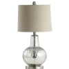 Table Lamps-Kirkland's Home Silver Hammered Mercury Glass Table Lamp White