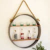Shelves-Kirkland's Home Silver Iron Round Hanging Wall Shelf
