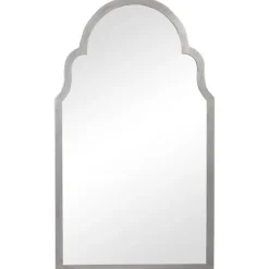 Decorative Mirrors-Kirkland's Home Silver Leaf Iron Arch Top Mirror