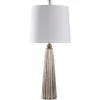 Table Lamps-Kirkland's Home Silver Leaf Slender Table Lamp White