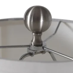 Buffet Lamps-Kirkland's Home Silver Metal Globe Buffet Lamp White