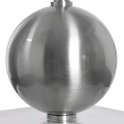 Buffet Lamps-Kirkland's Home Silver Metal Globe Buffet Lamp White