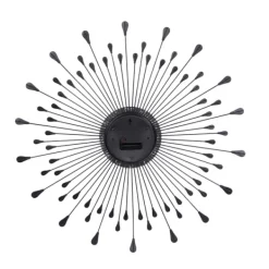 Clocks-Kirkland's Home Silver Metal Sunburst Droplet Frame Clock