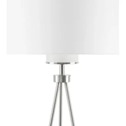 Floor Lamps-Kirkland's Home Silver Metal Tripod Floor Lamp White