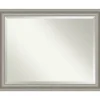 Decorative Mirrors-Kirkland's Home Silver Patina Scallop Framed Mirror, 45.5X35.5 In.