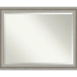 Decorative Mirrors-Kirkland's Home Silver Patina Scallop Framed Mirror, 45.5X35.5 In.