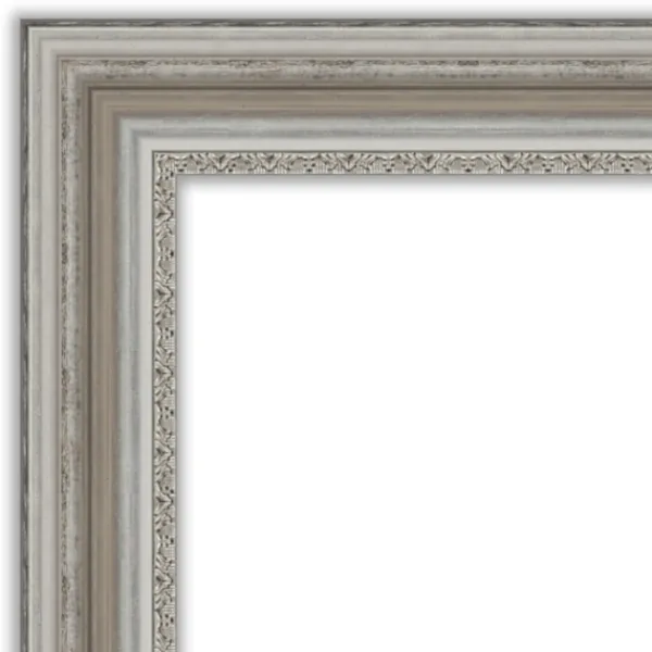 Decorative Mirrors-Kirkland's Home Silver Patina Scallop Framed Mirror, 45.5X35.5 In.