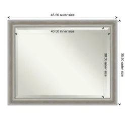 Decorative Mirrors-Kirkland's Home Silver Patina Scallop Framed Mirror, 45.5X35.5 In.