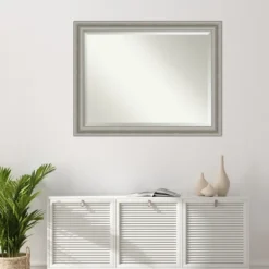 Decorative Mirrors-Kirkland's Home Silver Patina Scallop Framed Mirror, 45.5X35.5 In.