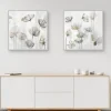 Canvas Art-Kirkland's Home Silver Poppies 2-Pc. Canvas Art Print Set White/Silver/Gold