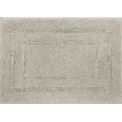 Bathroom Rugs-Kirkland's Home Silver Reversible Cotton Bath Mat, 34 In. Gray