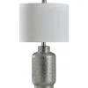 Table Lamps-Kirkland's Home Silver Selena Hammered Table Lamp White