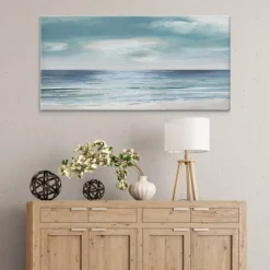 Canvas Art-Kirkland's Home Silver Shore Canvas Art Print Blue