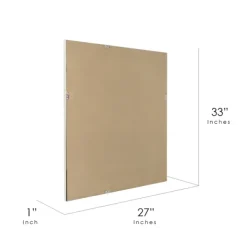 Framed Mirrors-Kirkland's Home Silver Textured Chrome Framed Wall Mirror