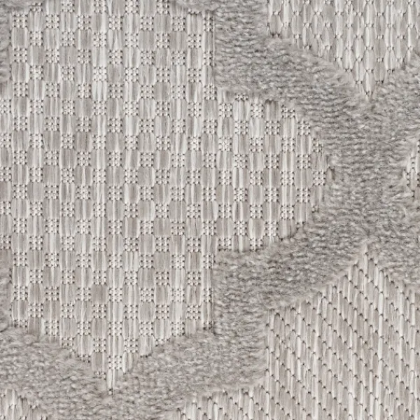 Outdoor Rugs-Kirkland's Home Silver Trellis Indoor/Outdoor Area Rug, 6X9 Gray