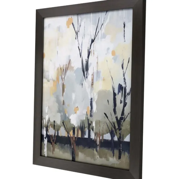 Framed Art-Kirkland's Home Silversong Birch Abstract Framed Art Print White/Gray