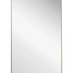 Framed Mirrors-Kirkland's Home Simple Frame Rectangle Wall Mirror Gold