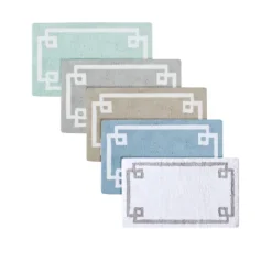 Bathroom Rugs-Kirkland's Home Simple Trim Cotton Tufted Bath Mat, 72 In. Blue