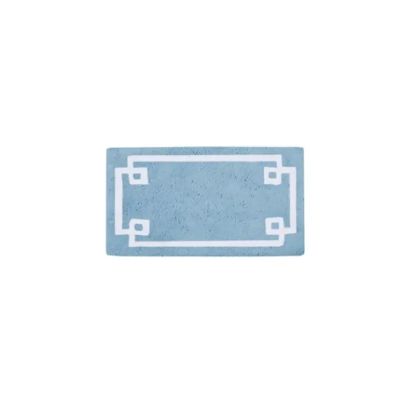 Bathroom Rugs-Kirkland's Home Simple Trim Cotton Tufted Bath Mat, 40 In. Blue