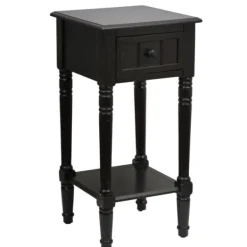 Nightstands-Kirkland's Home Simplify 1-Drawer Accent Table Black