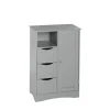 Cabinets & Sideboards-Kirkland's Home Single Door 3-Drawer Cabinet Gray