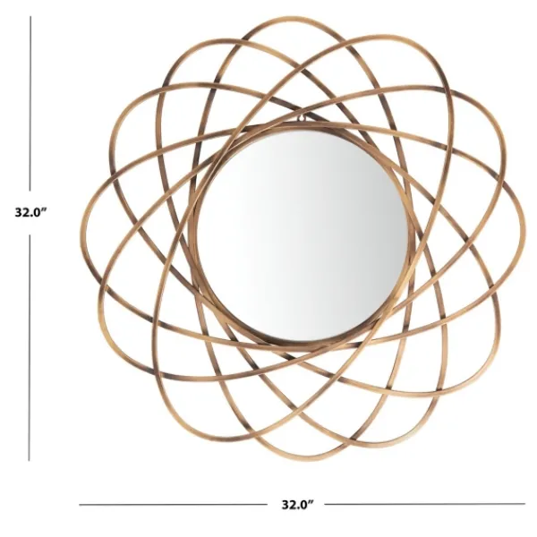 Decorative Mirrors-Kirkland's Home Sinsa Bronze Atomic Wall Mirror