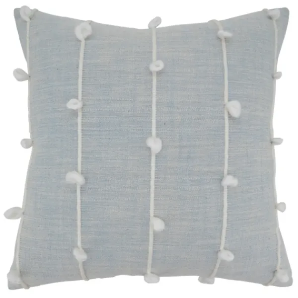 Pillows-Kirkland's Home Sky Blue Knotted Line Throw Pillow Blue/White