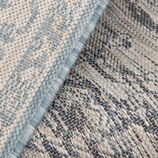 Outdoor Rugs-Kirkland's Home Sky Medallion Lava Indoor/Outdoor Area Rug, 5X7 Blue
